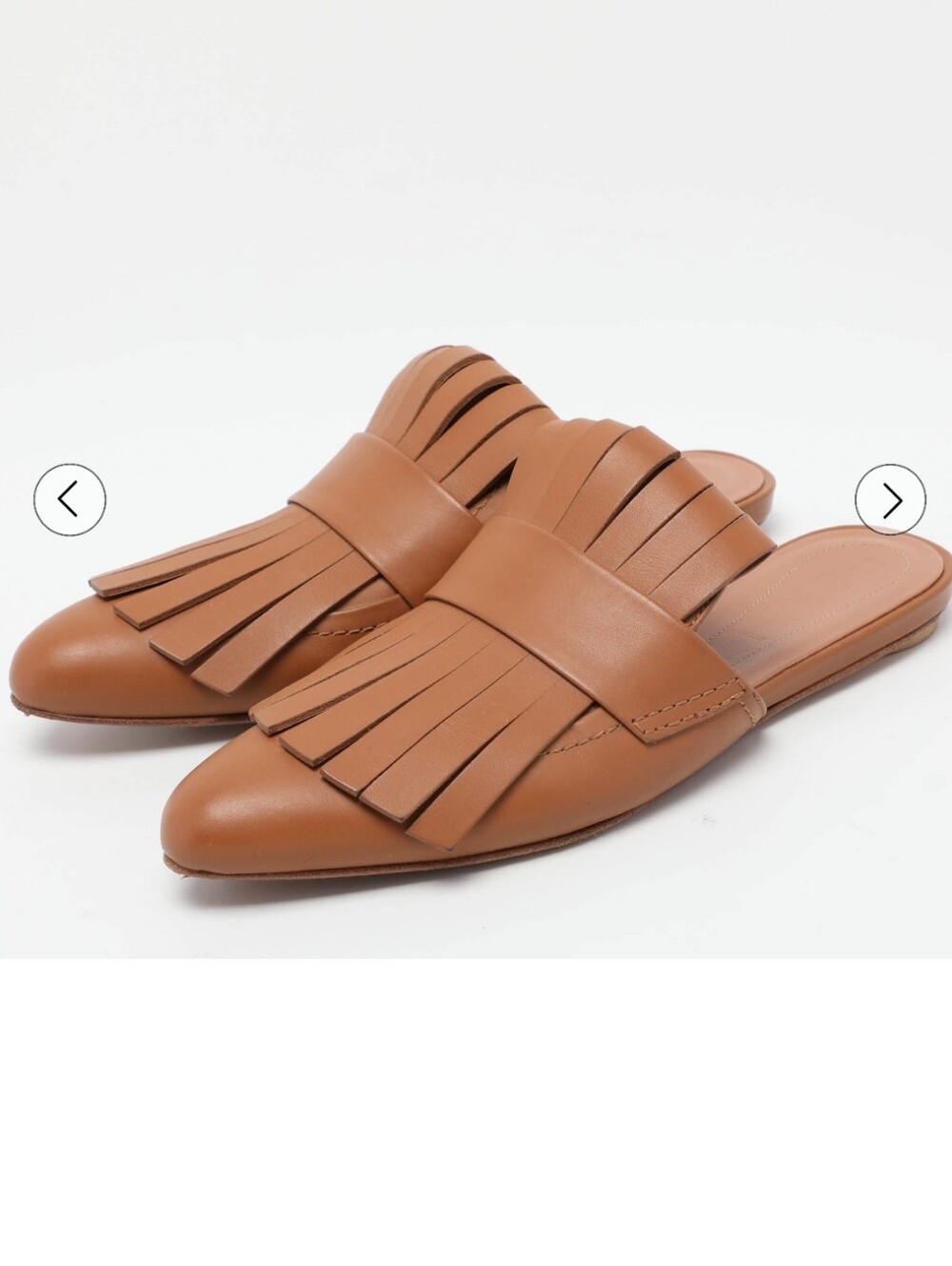 Marni Leather Fringe Mules In Brown